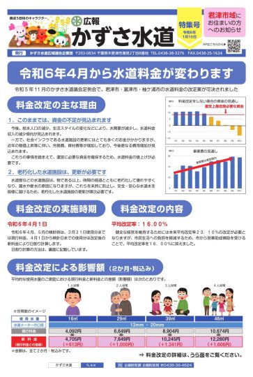 広報かずさ水道特集号(君津市)のサムネイル